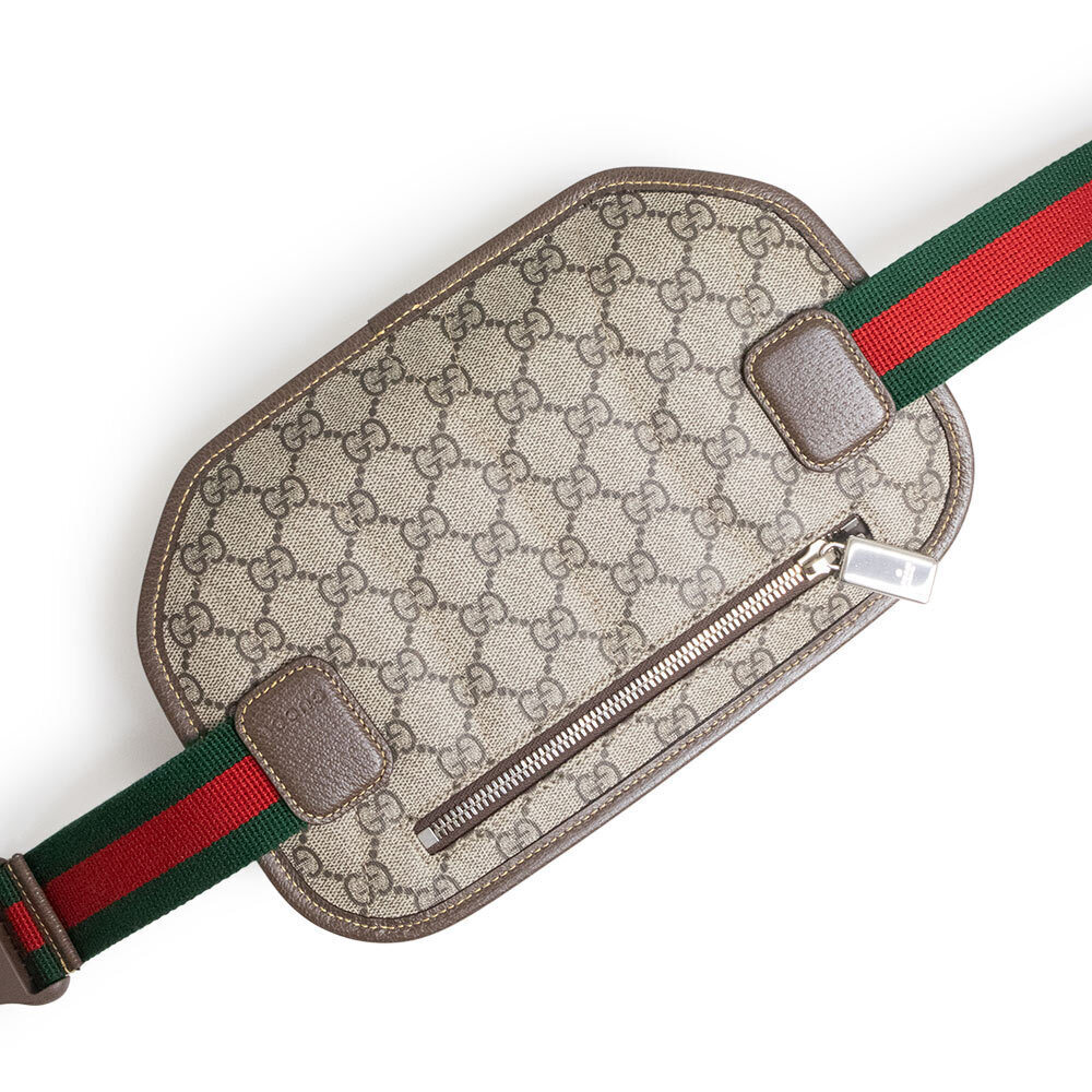 Gucci Body Bum Crossbody Belt Waist Belt Bag Crossbody GG Beige Brown Red - Picture 6 of 10